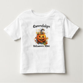 Halloween Jack-o-lantern personalisieren Kleinkind T-shirt