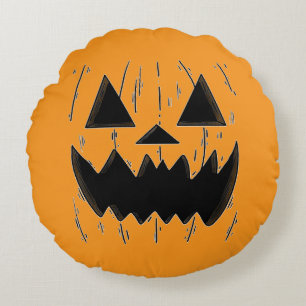 Halloween Jack-O’-Lantern-Pillow Rundes Kissen