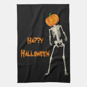 Halloween Jack O' Lantern Skelett Dekoration Geschirrtuch