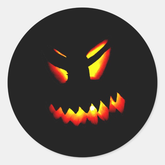 Halloween-Jack-O-Lantern-Sticker Runder Aufkleber (Vorderseite)