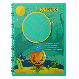 Halloween Jack o' Lantern Wizard Foto Frame hinzuf Notizblock