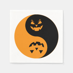 Halloween Jack o-lantern Yin Yang Serviette