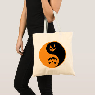 Halloween Jack o-lantern Yin Yang Tragetasche