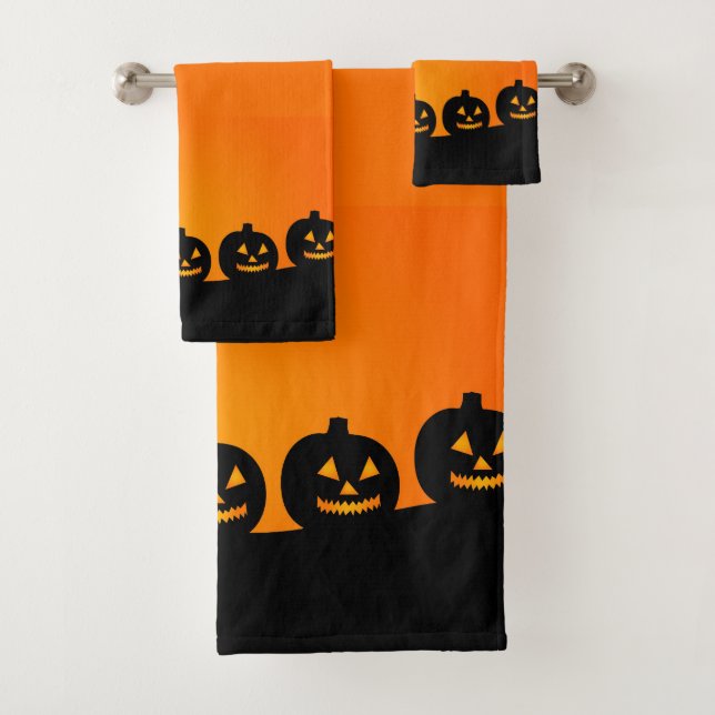 Halloween Jack-O-Lanterns Badhandtuch Set (Insitu)