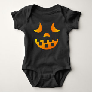 Halloween Jack-o' Laterne Face Baby Bodysuit Baby Strampler