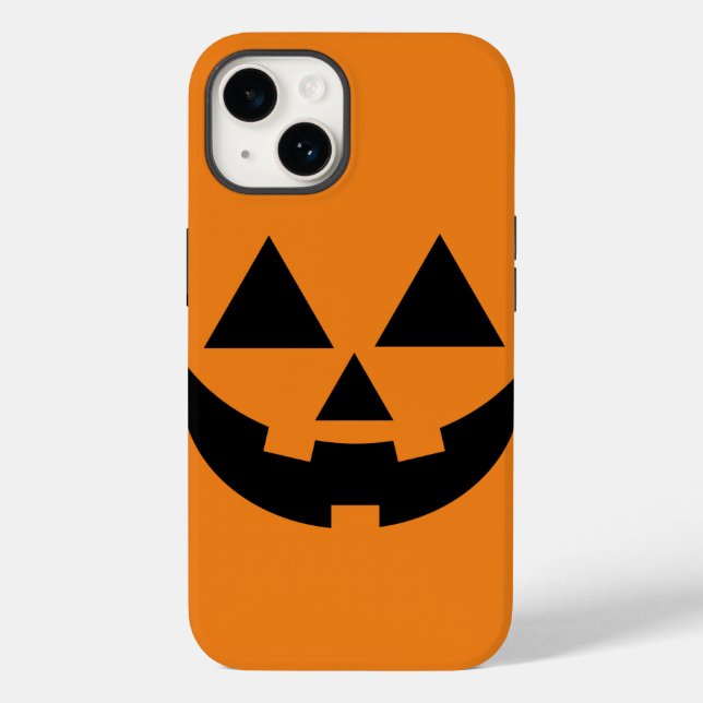 Halloween Jack-o'-Laterne Face iPhone Case (Rückseite)