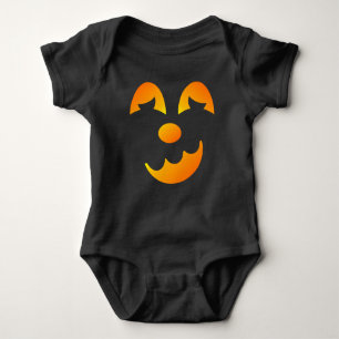 Halloween Jack-o'-Laterne Funny Face Baby Strampler