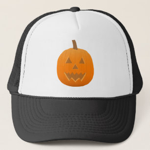 Halloween: Jack-O-Laterne: Kürbis: Truckerkappe