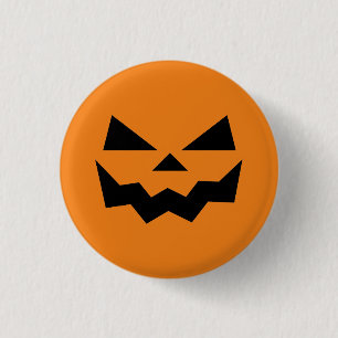 Halloween Jack-o-Laternen Kürbisgesicht lächelnd Button