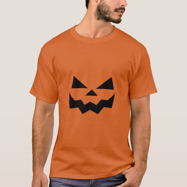 Halloween-Jack-o-Laternen-Kürbisgesicht T-Shirt (Vorderseite)