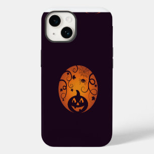 Halloween Jack o Laternen-Kürbisgesicht und Spinne iPhone 14 Hülle