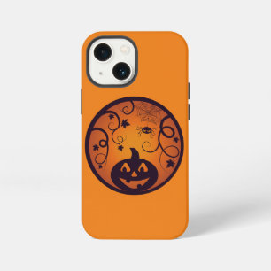 Halloween Jack o Laternen-Kürbisgesicht und Spinne iPhone 13 Mini Hülle