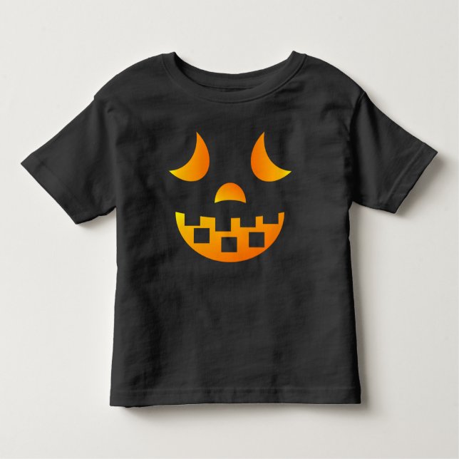 Halloween Jack-o' Laternenface Kinderwagen T - Shi Kleinkind T-shirt (Vorderseite)
