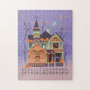 Halloween Jack-o'-Laternenhaus Puzzle