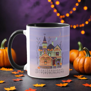 Halloween Jack-o'-Laternenhaus Tasse