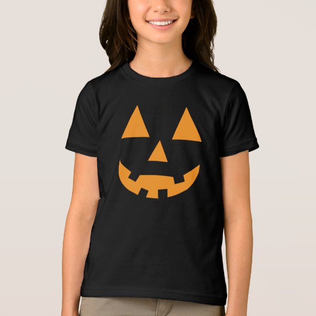 Halloween-Jack o' Laternenkürbis Tri-Blend Shirt (Vorderseite)