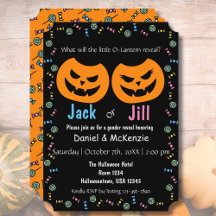Halloween-Jack oder Jill O-Lantern-Genderdarstellu