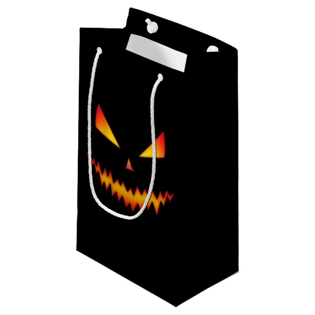 Halloween Jack O'Lantern face cool scary evil Kleine Geschenktüte (Vorderseite Schrägansicht)