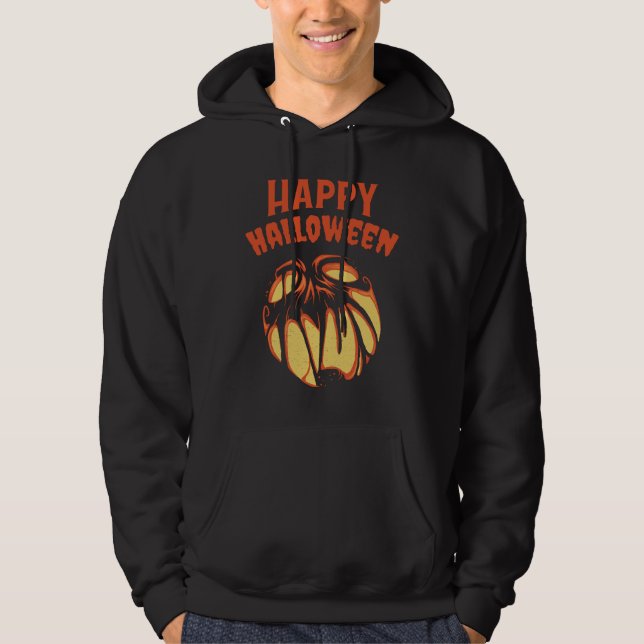 Halloween Jack o'Lantern Kürbis Hoodie (Vorderseite)