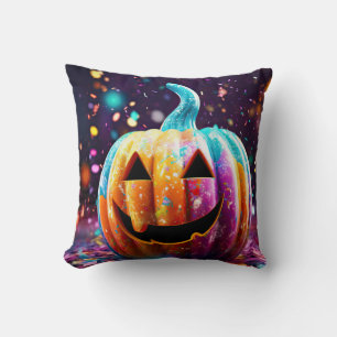 Halloween Jack O'Lantern Neon Pop Art Kissen