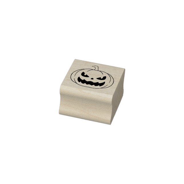 Halloween Jack O'Lantern Pumpkin Line Art Gummistempel (Stempel)