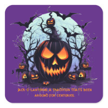 Halloween Jack O'Lantern und Fledermäuse