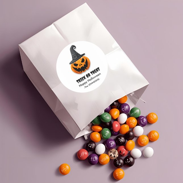 Halloween Jack-o''lanterns - Trick oder Treat Desi Runder Aufkleber (Von Creator hochgeladen)