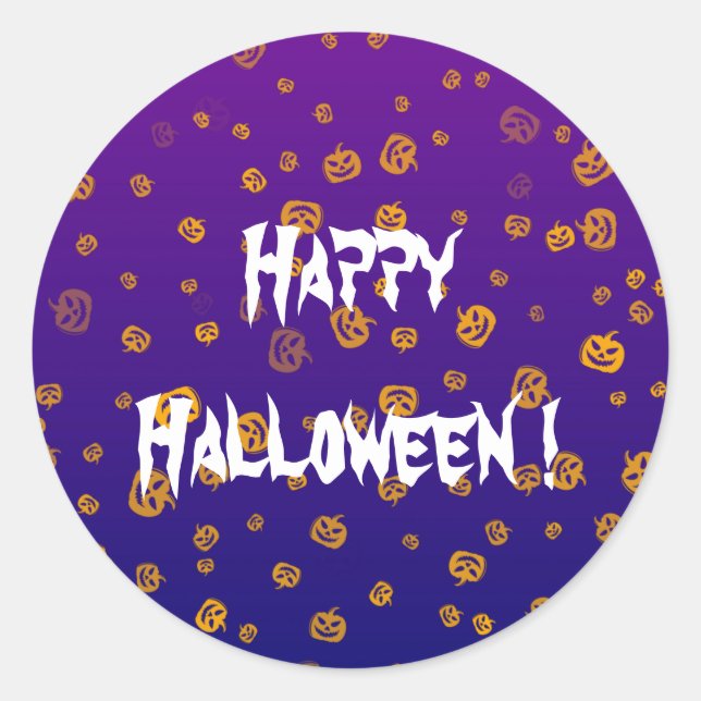 Halloween Jack Pumpkins Runder Aufkleber (Vorderseite)