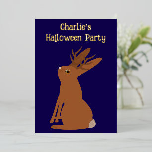 Halloween Jackalope Süßigkeiten oder Saures Benutz Folieneinladung