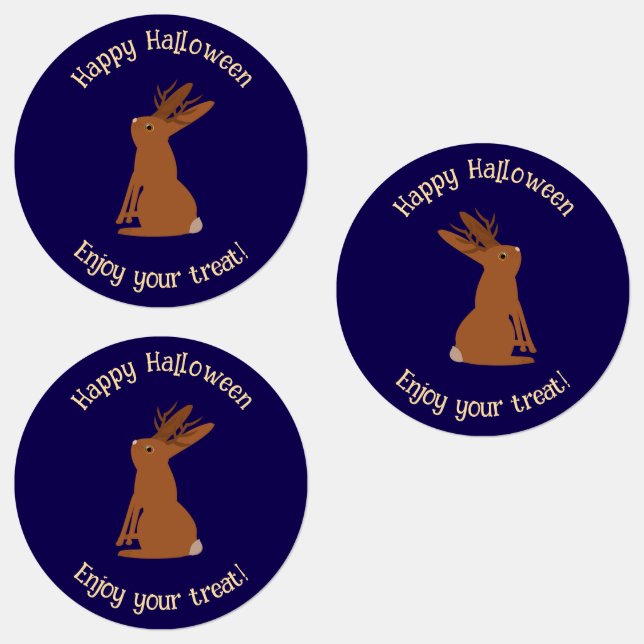 Halloween Jackalope Trick oder Treat Custom Etiketten (Gruppe)