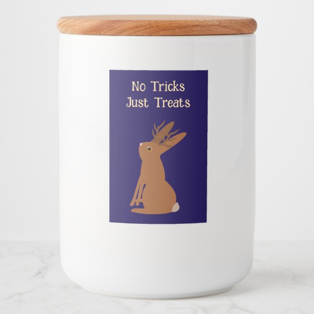 Halloween Jackalope Trick oder Treat Custom Lebensmitteletikett (Vorderseite)