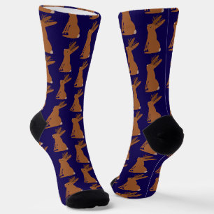 Halloween Jackalope Trick oder Treat Gemustert Socken