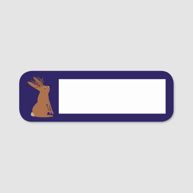 Halloween Jackalope Trick oder Treat Namensschild (Vorderseite)