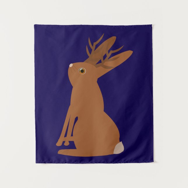 Halloween Jackalope Trick oder Treat Wandteppich (Vorderseite)