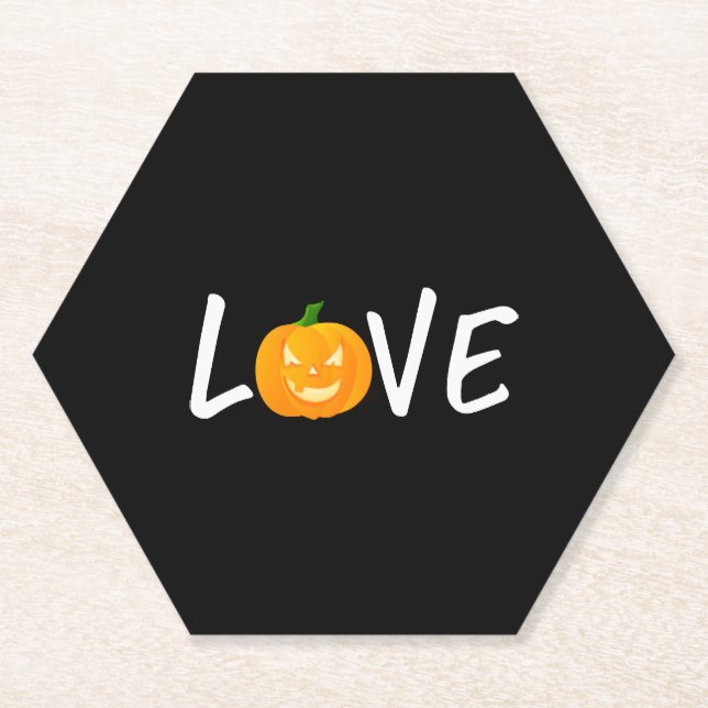 Halloween Jackolantern Liebe Halloween Untersetzer (Vorderseite)