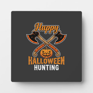 Halloween-Jagd gekreuzte Äxte Kürbislaterne Fotoplatte