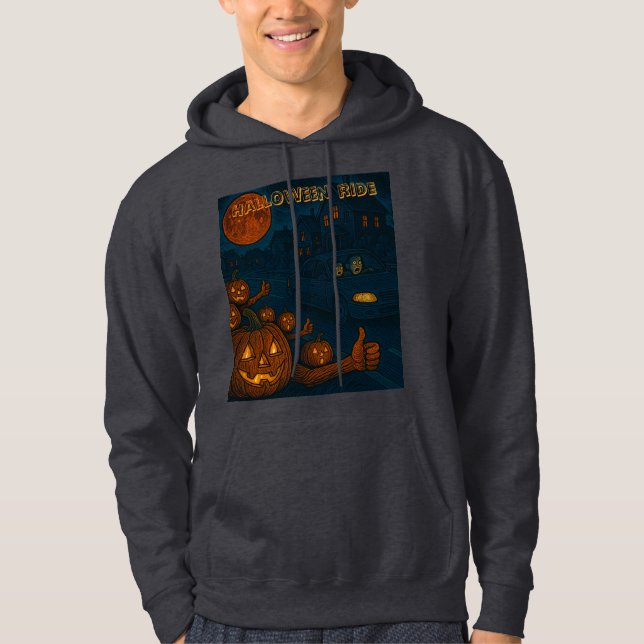 Halloween-Jagdkürbis Hoodie (Vorderseite)