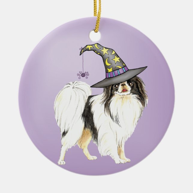 Halloween Japanische Chin Keramik Ornament (Vorne)