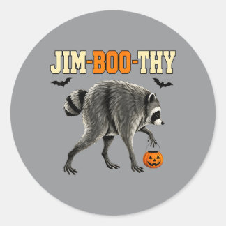 Halloween Jimothy Waschbär Jim-Boo-Thy Müll-Panda Runder Aufkleber