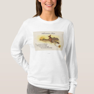 Halloween JoysWitch auf Besen T-Shirt