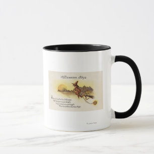 Halloween JoysWitch auf Besen Tasse