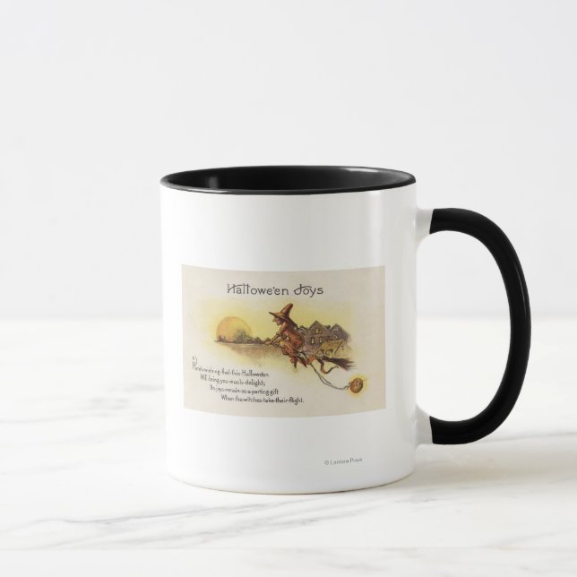Halloween JoysWitch auf Broom Tasse (Rechts)