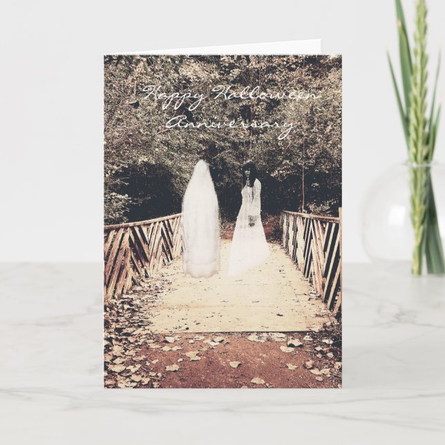 Halloween Jubiläum Auf der Brückenkarte Karte (Vorderseite)