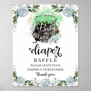 Halloween-Jungen-Baby-Party-Windel-Raffle-Spiel-Sc Poster
