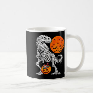 Halloween Jungen Dinosaurier Skelett T Rex Y Kürbi Kaffeetasse