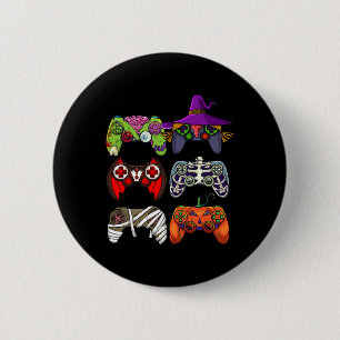Halloween-Jungen-Gamer-Skelett-Zombie-Gaming-Kontr Button