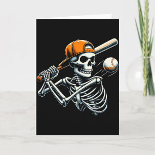 Halloween-Jungen schlagen Skelett-Baseball Karte