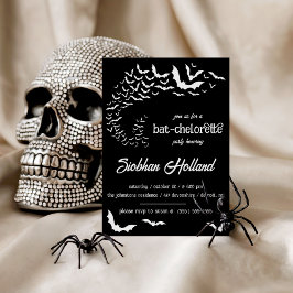 Halloween-Junggeselinnen-Abschied von Bat-cheloret Einladung
