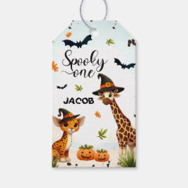 Halloween Jungle Safari Animals Junge 1. Geburtsta Geschenkanhänger
