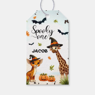 Halloween Jungle Safari Animals Junge 1. Geburtsta Geschenkanhänger